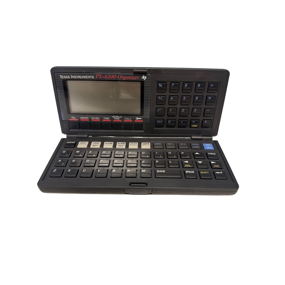 Texas Instruments PS-6200 Organizer 32KB Vintage Digital Diary Calculator Black